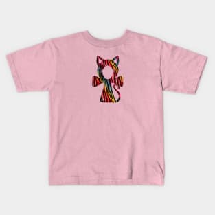 Rainbow Tiger Cat Ankh Kids T-Shirt